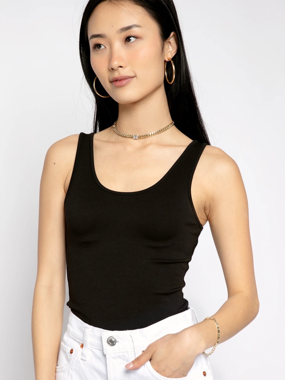 The Range No Bra Club Tank- Jet Black NWOT - Picture 2 of 6